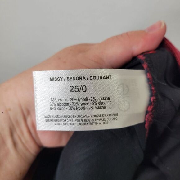 Skinnygirl Jeans The Skinny Marie Sky Black Red Coated Skinny Mid-Rise Size 25/0 - Picture 5 of 10